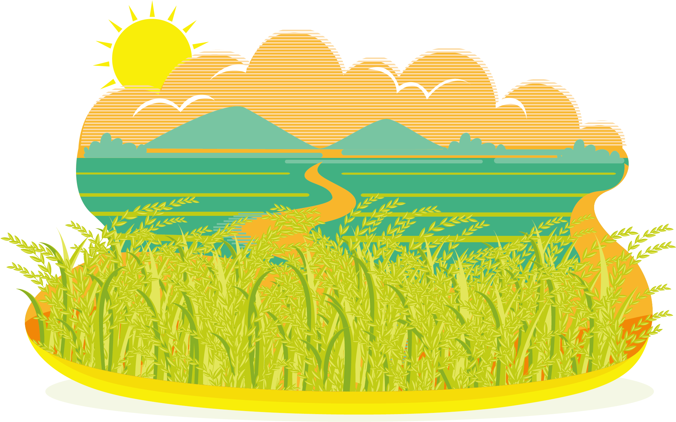 Rice Field ClipArt