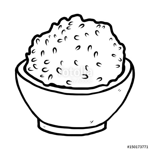 rice clipart sketch