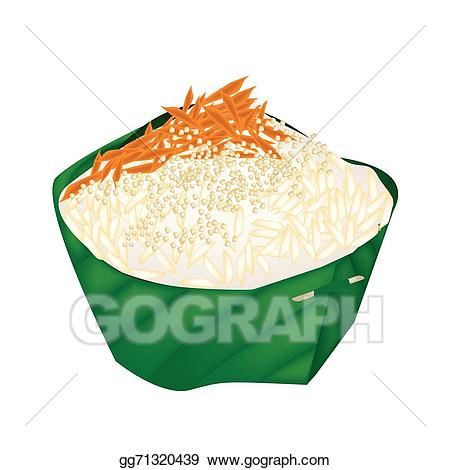 Vector stock with dried. Rice clipart sticky rice