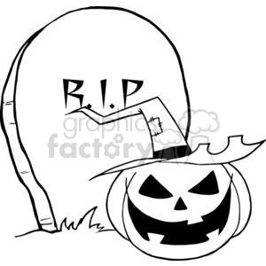 Rip clipart halloween. Black and white cartoon