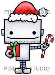 robot clipart christmas
