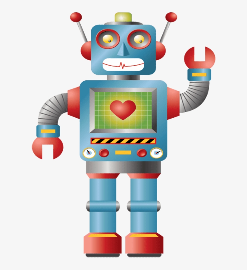 robot clipart colourful