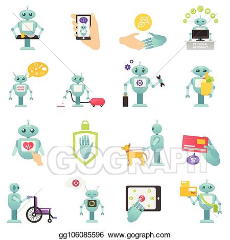 Robot clipart health. Vector art advisor of