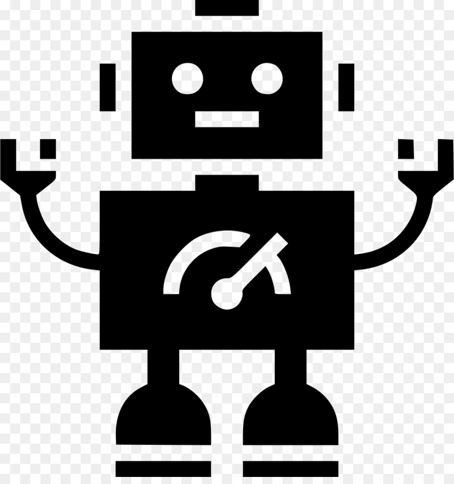 Black text transparent clip. Robot clipart icon