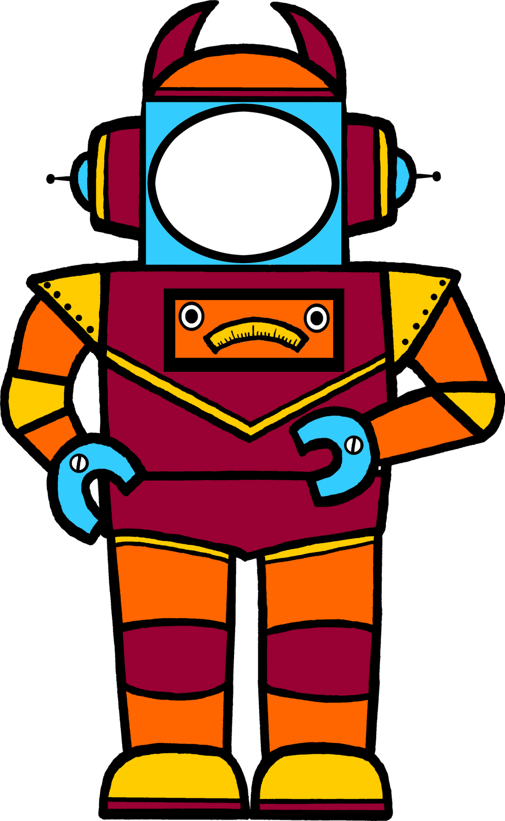 robot clipart recycled