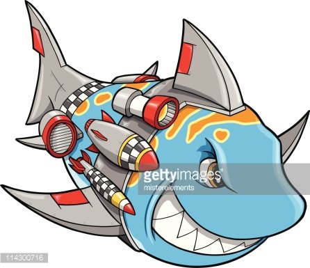 robot clipart shark