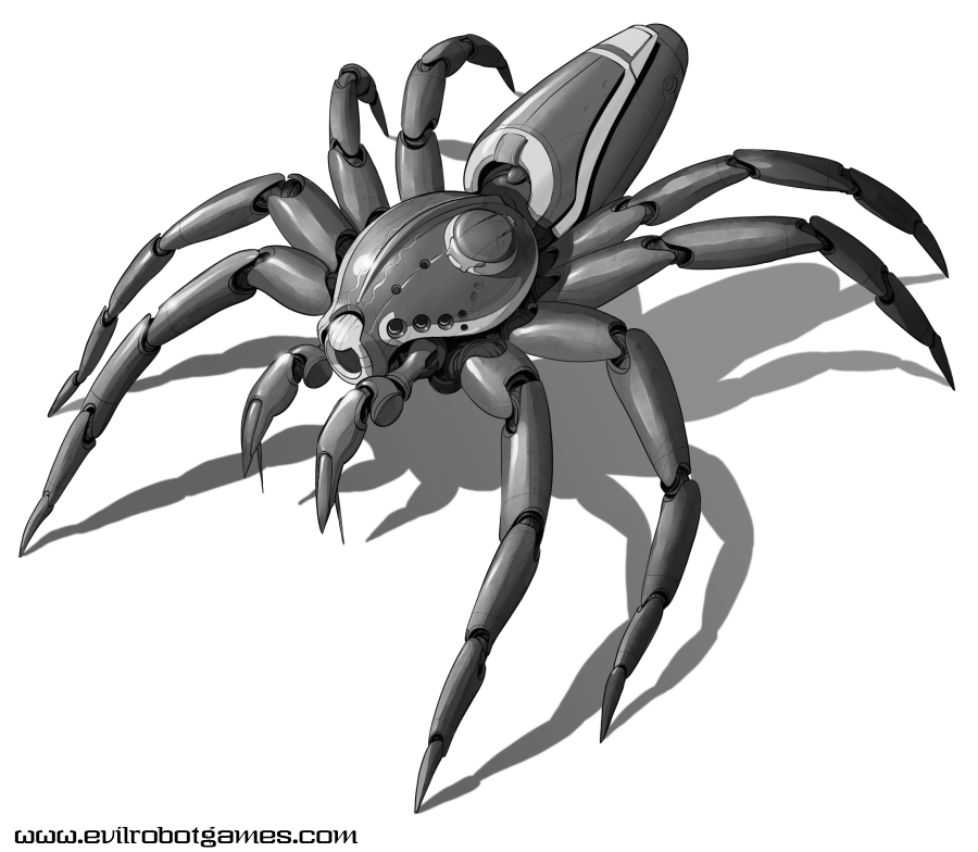 Robot clipart spider. By baranyatamas deviantart com