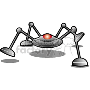 Royalty free . Robot clipart spider