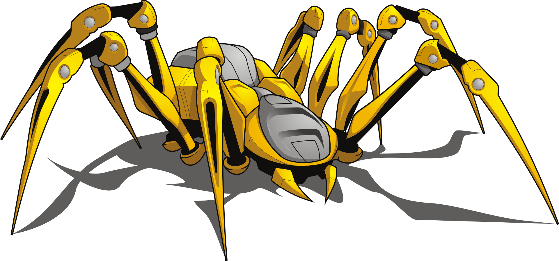  collection of drawing. Robot clipart spider