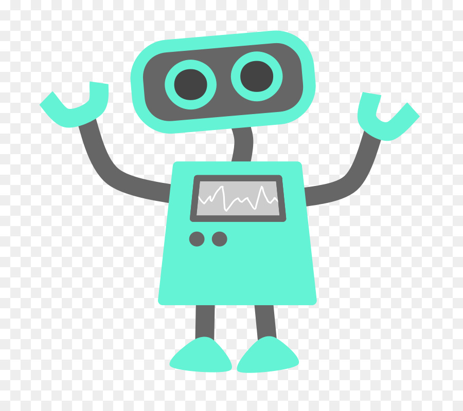 Green blue . Robot clipart transparent background