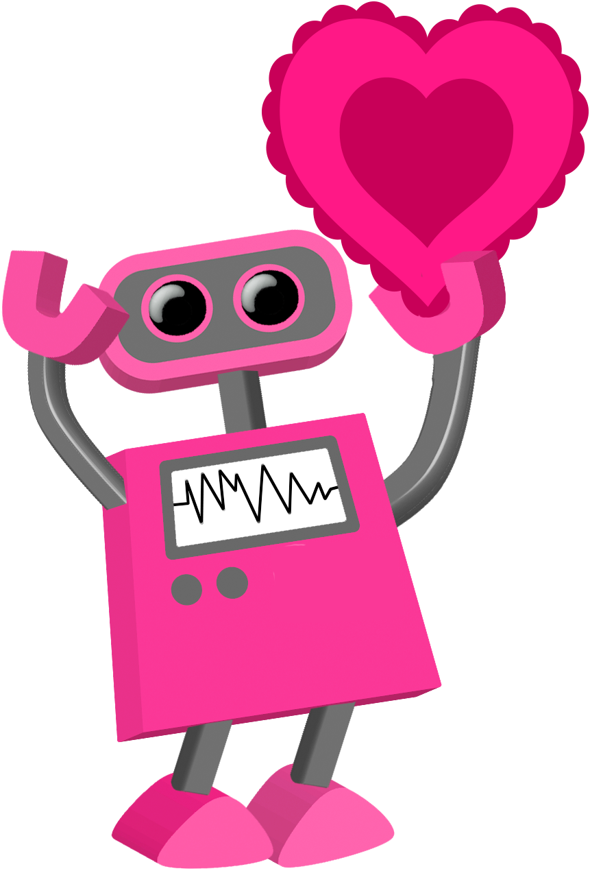 robot clipart valentines