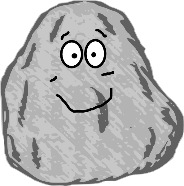 rock clipart black and white