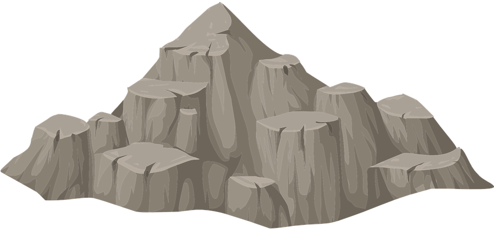 rock clipart hill