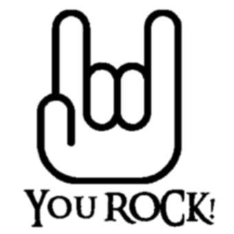 Rock clipart sign. On hand symbol best