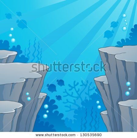 rock clipart under sea