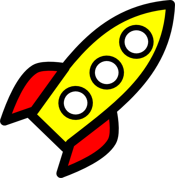 Rocketship clipart missile. Three window rocket clip