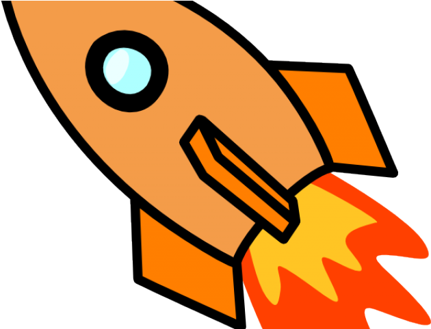 rocketship clipart orange rocket