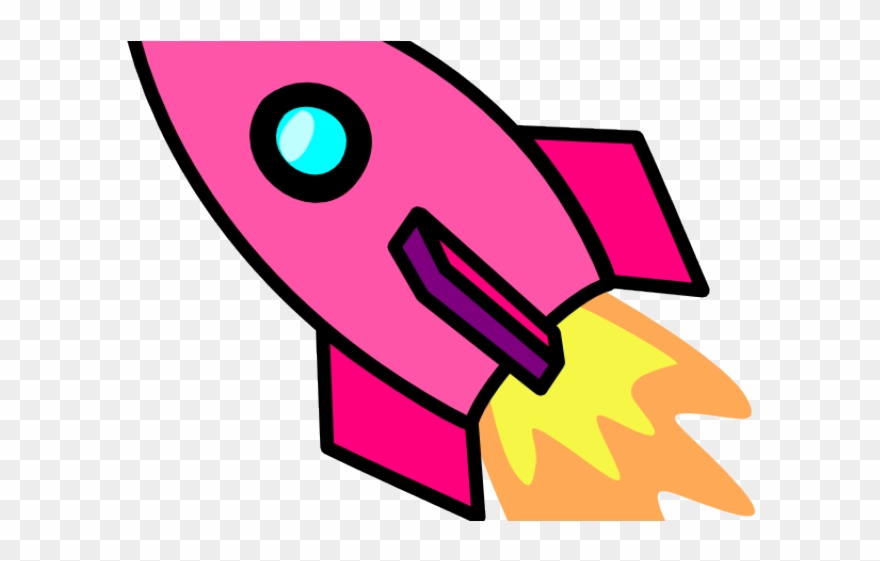 spaceship clipart pink