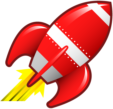 rocketship clipart red rocket