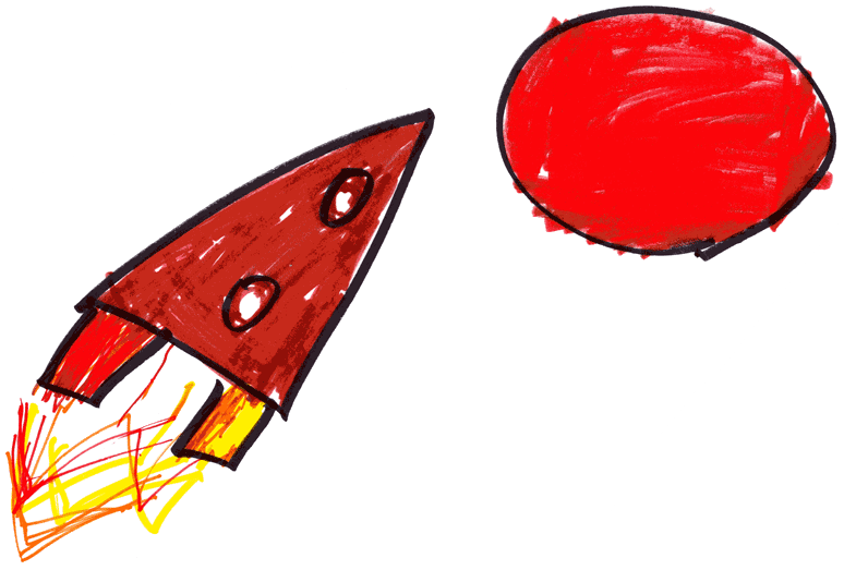 rocketship clipart space probe