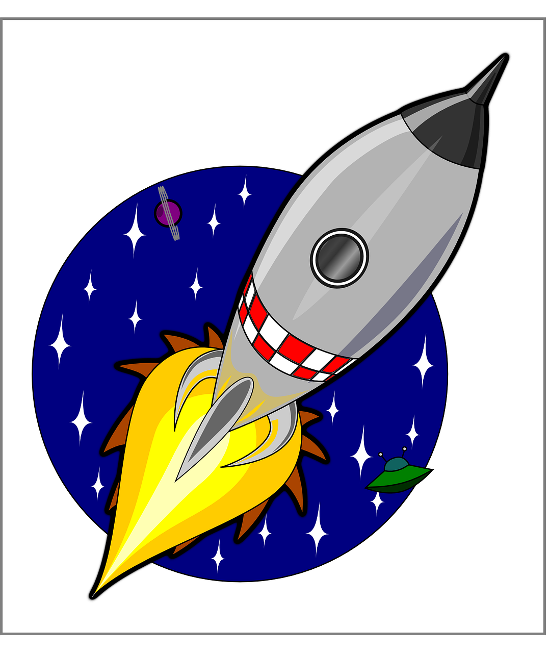 rocketship clipart space travel