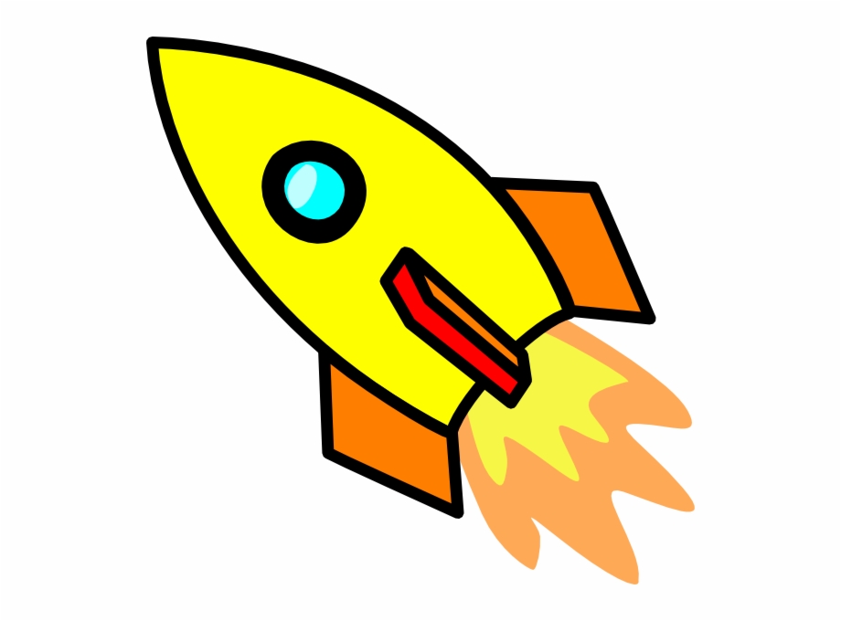 rocketship clipart yellow rocket