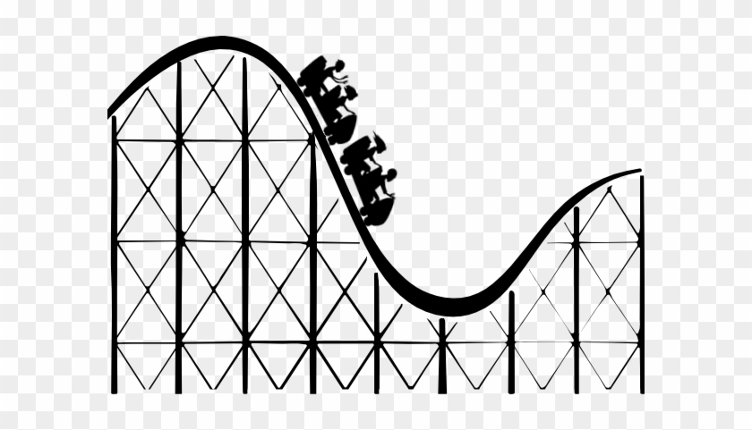 rollercoaster clipart black and white