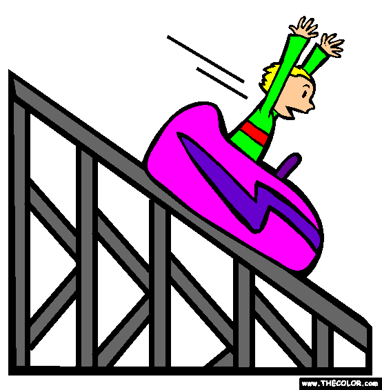 Roller coaster coloring page. Rollercoaster clipart colossal