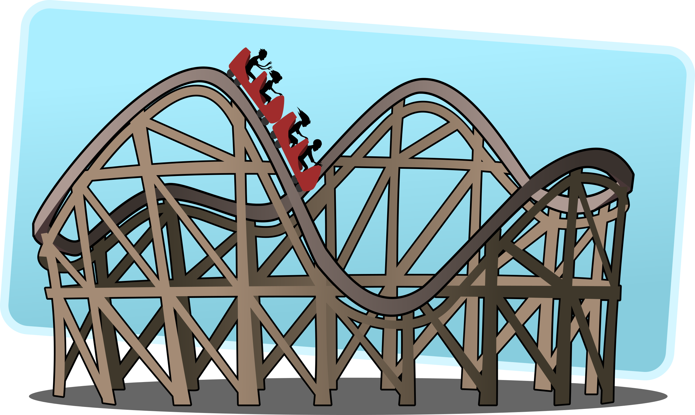 rollercoaster clipart force gravity