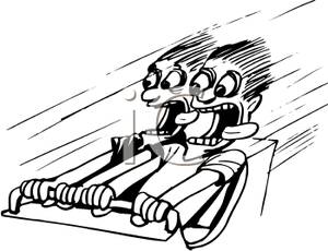 rollercoaster clipart scared