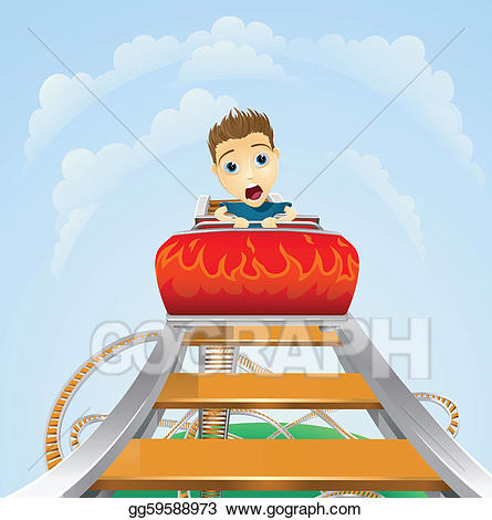 rollercoaster clipart scared