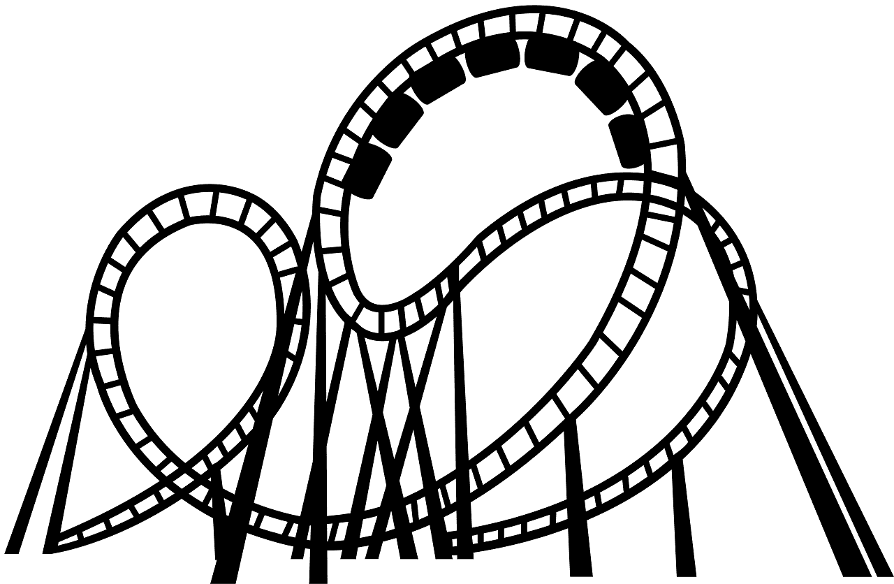 rollercoaster clipart silhouette