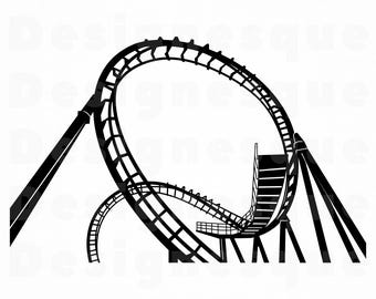 rollercoaster clipart silhouette