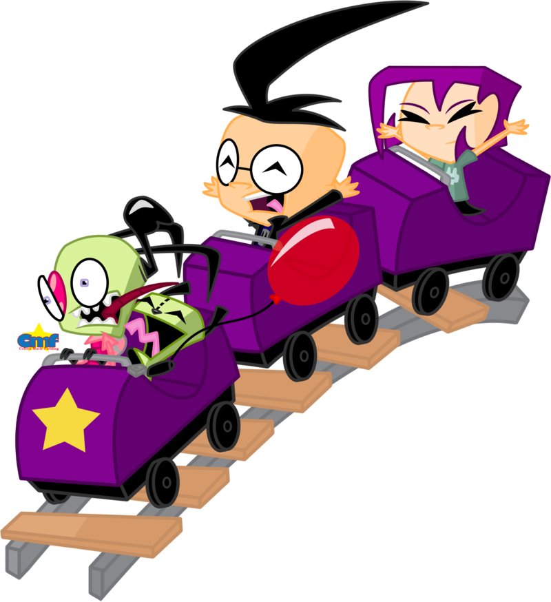Ride by tiny toons. Rollercoaster clipart train