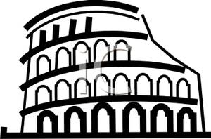 rome clipart black and white