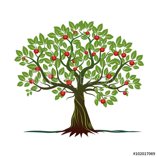 roots clipart apple tree