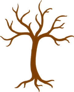 roots clipart brown tree