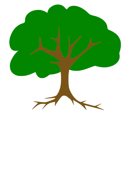 Free tree with download. Roots clipart green