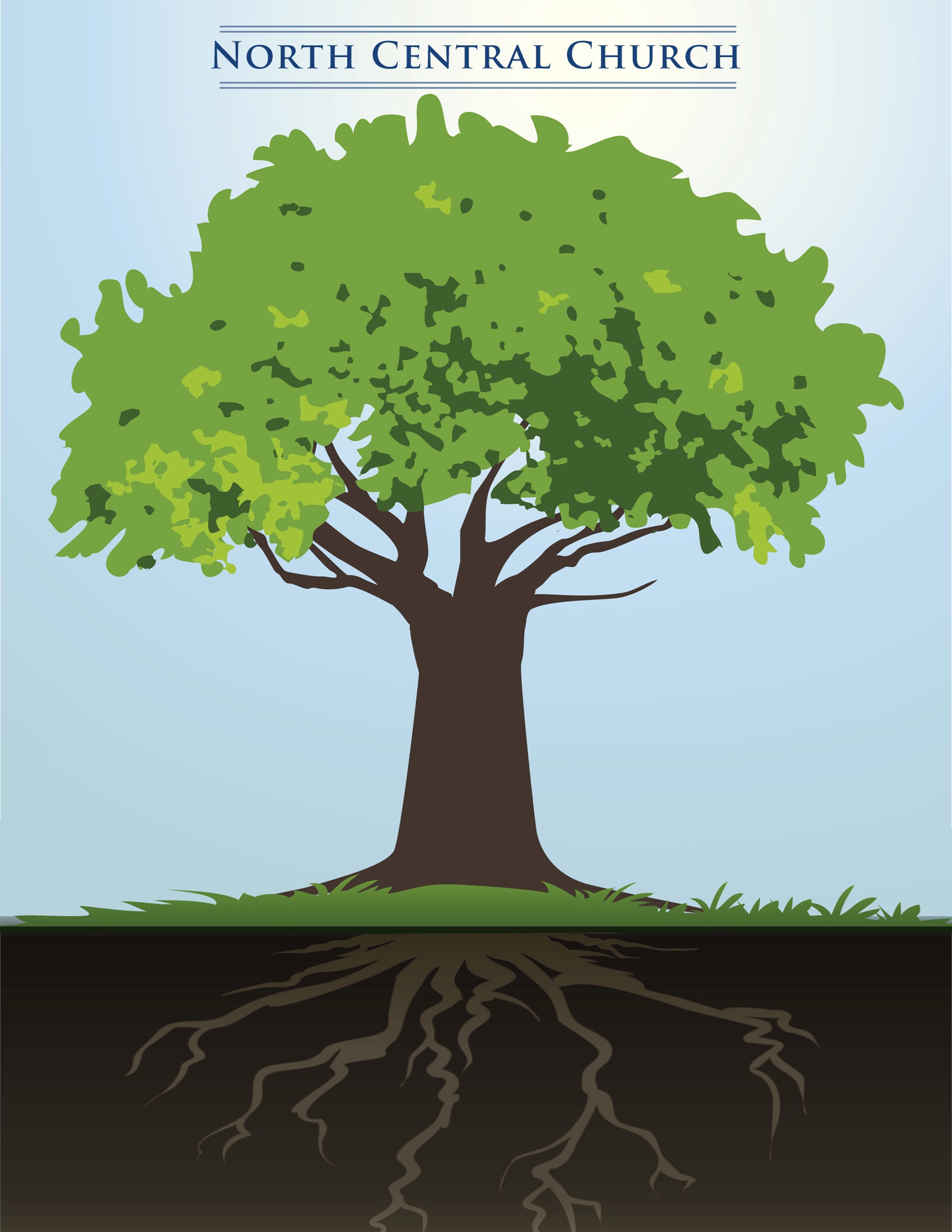 roots clipart strong tree