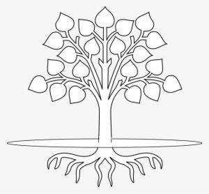 roots clipart tree outline