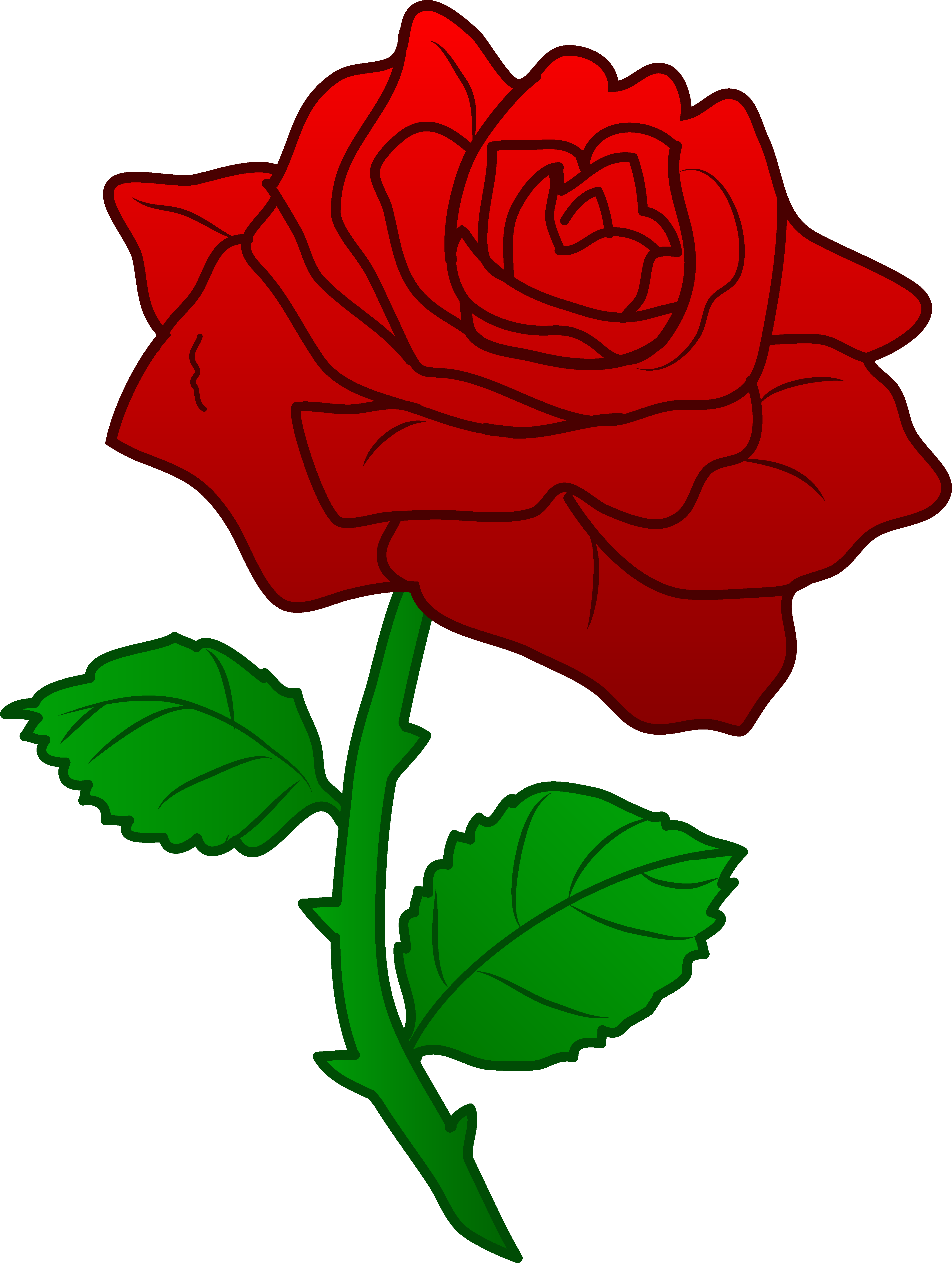 clipart roses thorn