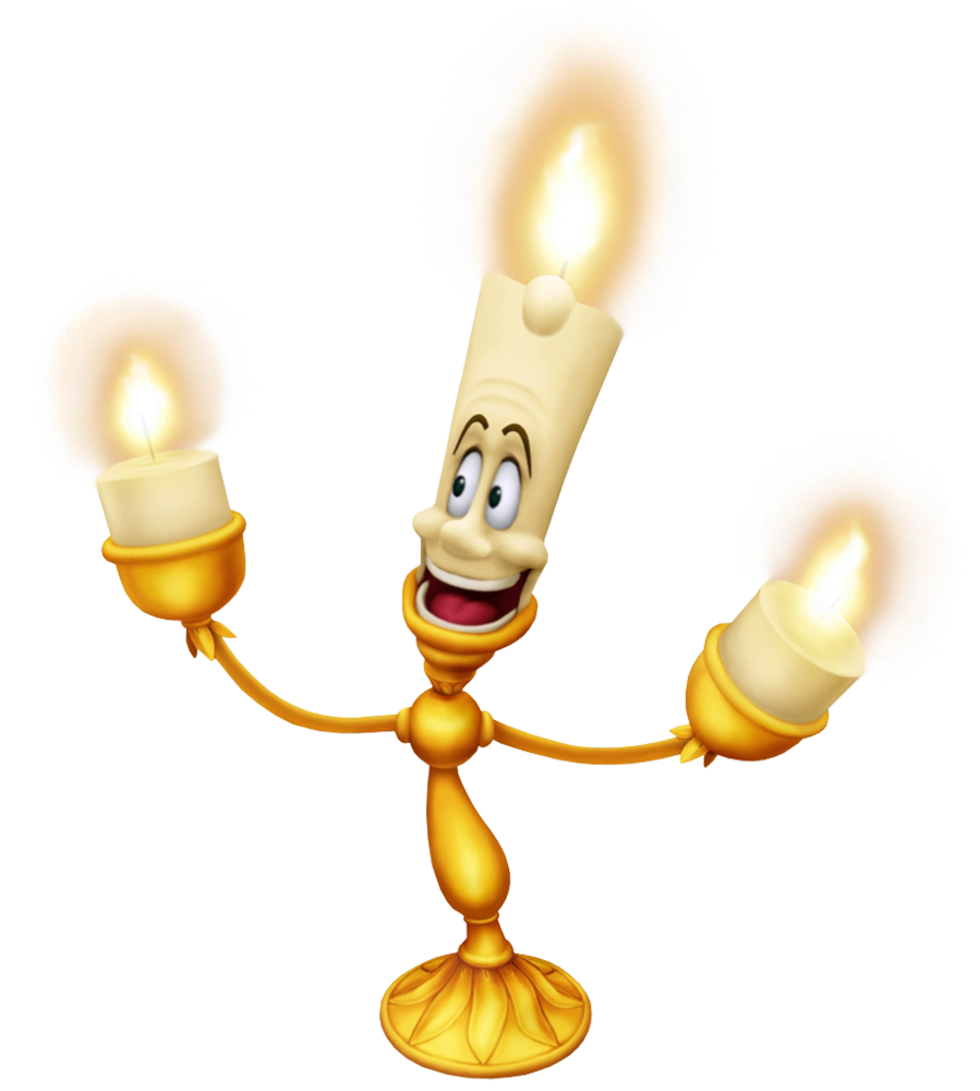 Lumiere cartoon transparent image. Rose clipart beauty and the beast