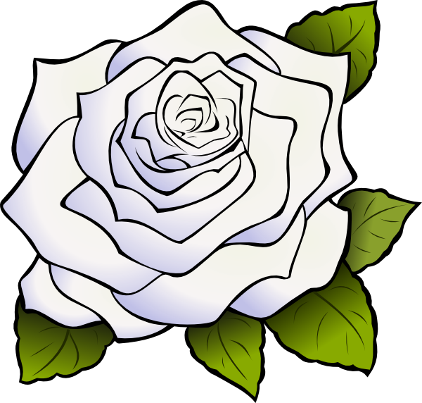 White clipart rose. Look at clip art