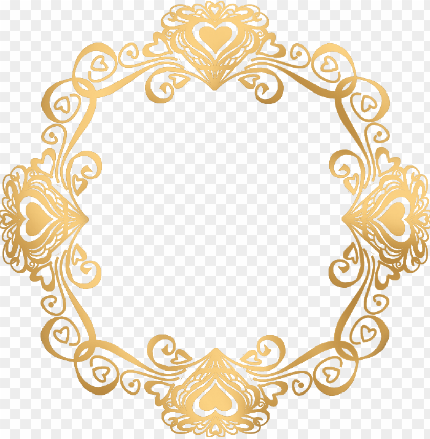 Round frame png. Golden free images toppng