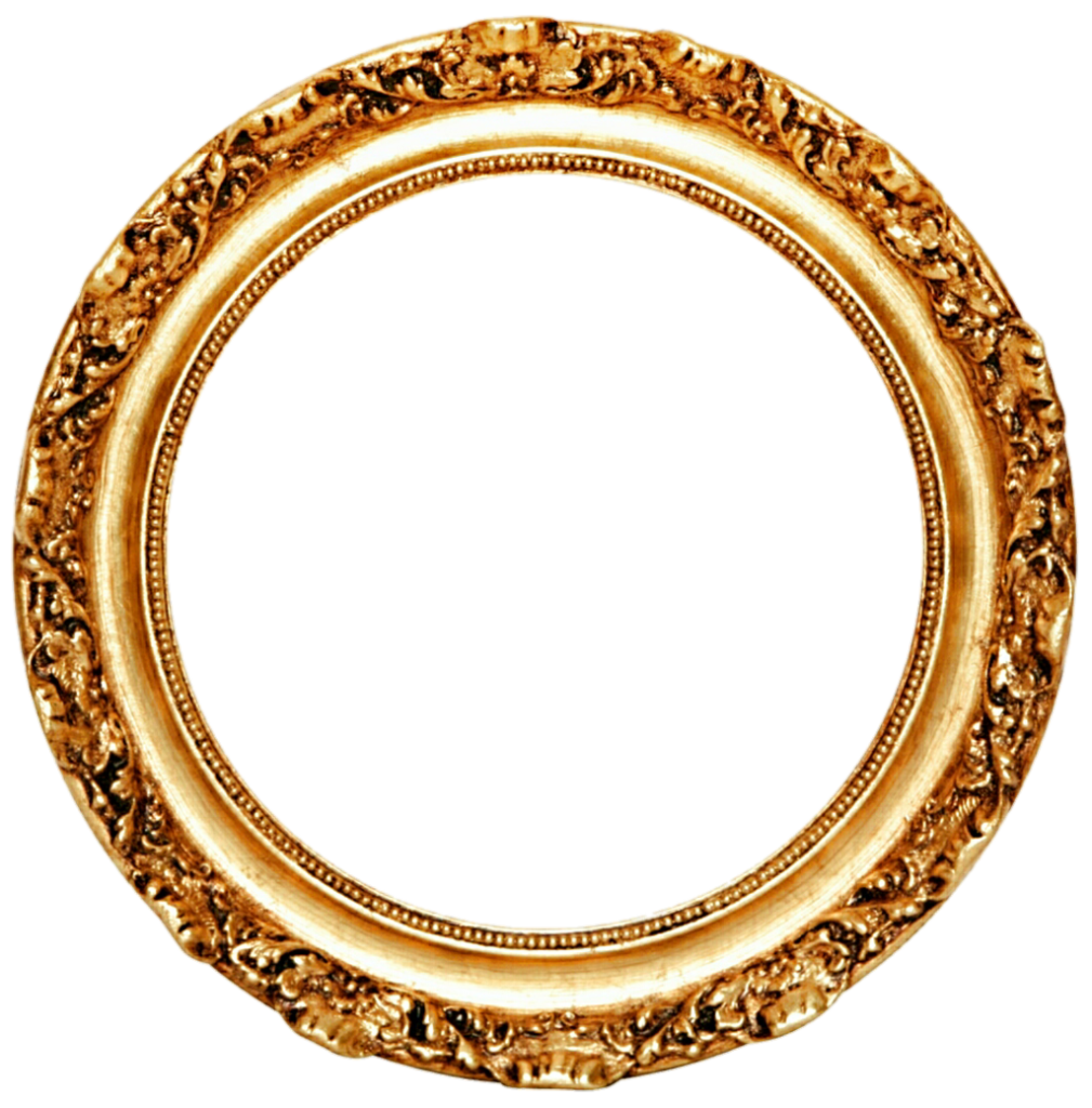 Round gold frame png. Golden transparent peoplepng com