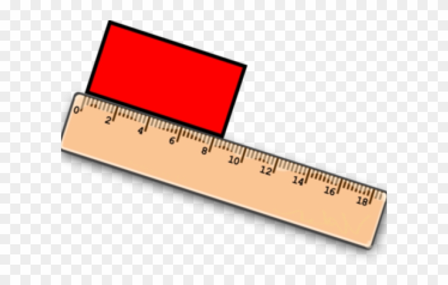 Clipart ruler length. Red measurement clip art