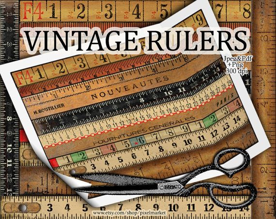 ruler clipart vintage