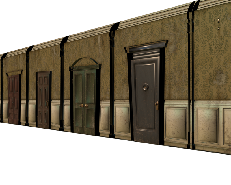 Rules clipart hallway.  d with doors