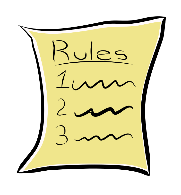 rules clipart rule book