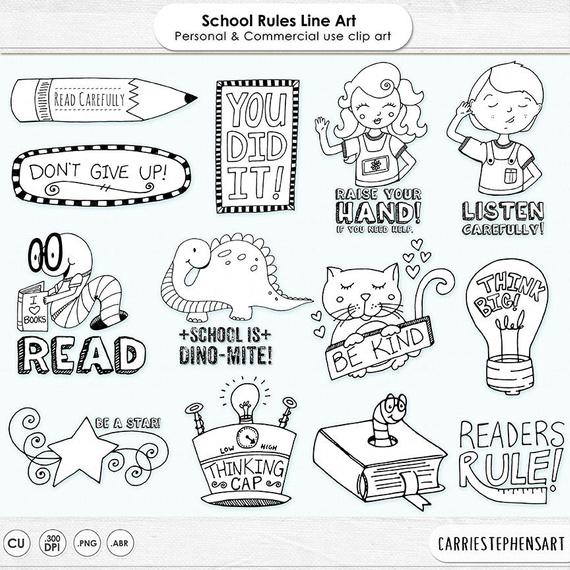 rules clipart stamp